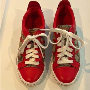 COACH Stylish Red Women's Sneakers